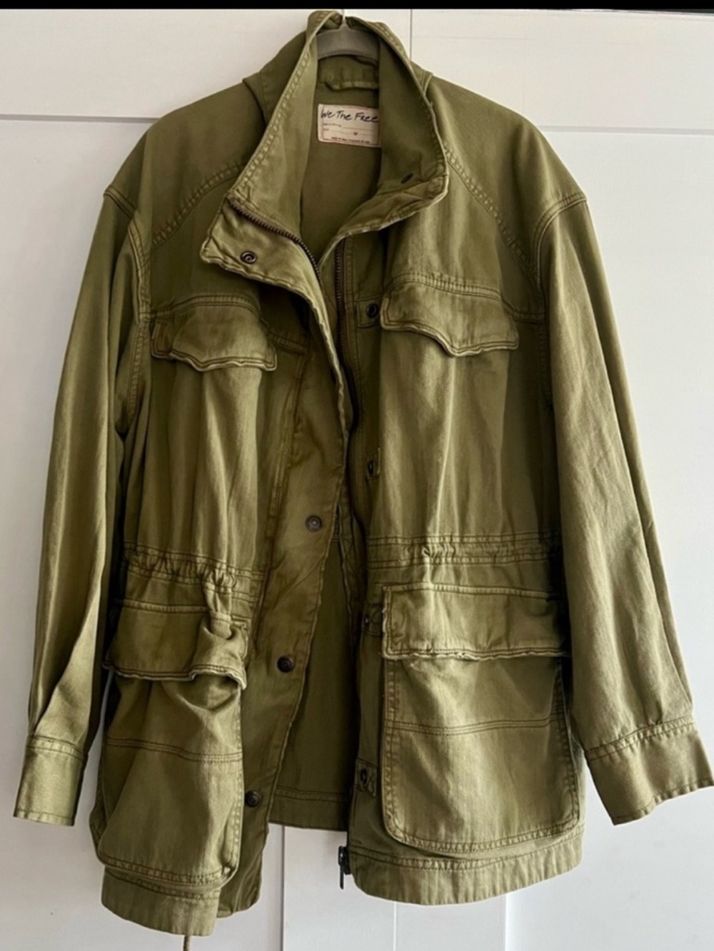 We The Free Free People Olive Green Utility Field Jacket M